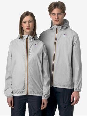K-Way Le Vrai 4.0 Claude Packable Rain Jacket Grey XS Unisex Light Grey / Beige